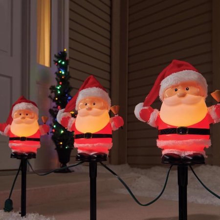 CELEBRATIONS Incandescent Clear 6 in. Santa Pathway Decor 27012-71